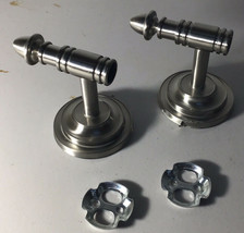 Set of Polished Stainless Steel Towel Bar holders  or Robe Hooks (2) - $3.96