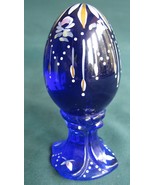 Fenton 2000 Limited Edition Egg on Sculpted Base. Cobalt - Hand Painted  - £20.45 GBP