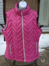 Eddie Bauer Goose Down Puffer Vest Women&#39;s Size XXL Pink Quilted 700 Fil... - $49.49