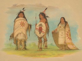 George Catlin Three Riccarree Indians, 1861 Giclee Art Print + Ships Free - £31.17 GBP+