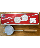 Immaculate Vintage Norpro Stovetop PIZZELLE Cookie Iron with Wooden Handles - $742.38 MXN