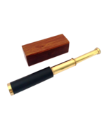 12&quot; Handheld Vintage Brass Telescope with Wood Box-Pirate Navigation Col... - £19.65 GBP