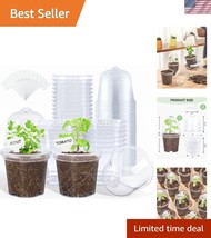 4-Inch Transparent Plant Pots with Drainage - 30 Pack for Healthy Seedlings - $39.00
