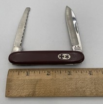 Vintage Rodgers Sheffield England Red Scout Camping Saw Knife Stainless - £15.57 GBP