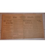 New York World Newspaper, August 10, 1898 - First Land Fight in Philippines - $299.35 MXN