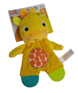Bright Starts Giraffe Teether Lovey Snuggle &amp; Teethe Soft Crinkle Baby Toy - £14.07 GBP