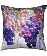 Purple Grapes 20x20 Throw Pillow, with Polyfill Insert - £63.90 GBP