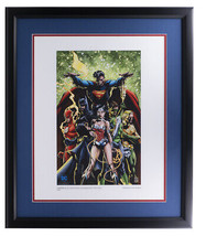 Justice Ligue 12x16 Encadré Dc Comic Édition Limitée Giclée - £154.29 GBP