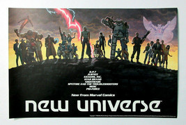 1986 Marvel New Universe comic poster:Star Brand,Psi-Force,DP7,Kickers,Nightmask - £14.55 GBP