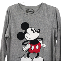 VTG Disney Childrens Mickey Mouse Gray Long Sleeve Shirt Size Medium 10-12 - £27.75 GBP