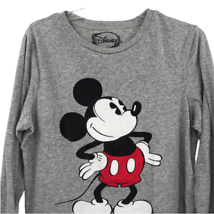 VTG Disney Childrens Mickey Mouse Gray Long Sleeve Shirt Size Medium 10-12 - £26.22 GBP