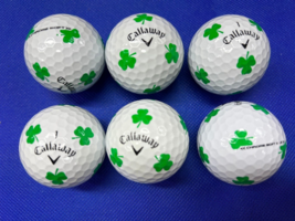 6 Callaway Lucky Shamrock Truvis Chrome Soft Near Mint AAAA Used Golf Balls - $15.43