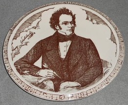 Vernon Kilns COMPOSER - FRANZ PETER SCHUBERT 1797-1828 Salad Plate CALIF... - $19.79