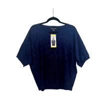 NWT Women&#39;s Navy Blue DKNY Short Sleeve Dolman Sweater Shirt Size Small New - £11.03 GBP