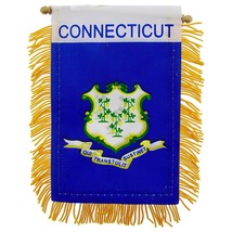 Connecticut State Flag Mini Banner 3&quot; x 5&quot; - £9.16 GBP