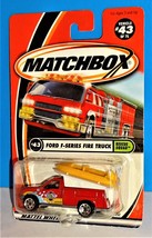 Matchbox 2001 Rescue Squad Series #43 Ford F-Series Fire Truck Red MBFD ... - $3.96