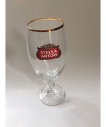 STELLA ARTOIS CHALICE 33CL SET OF 12 GLASSES BEER PUB BAR GOLD RIM - £61.02 GBP