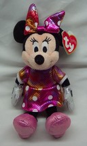 TY Walt Disney SPARKLE MINNIE MOUSE 8&quot; Plush Stuffed Animal Toy NEW - $14.85