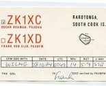 QSL Card ZK1XC Rarotonga South Cook Islands 1984 - $13.86