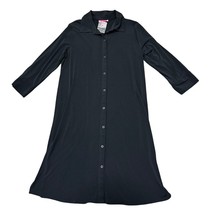 NEW Liz Lange Maternity Dress Large Black Shirt Dress Button Down Polyester - £10.60 GBP