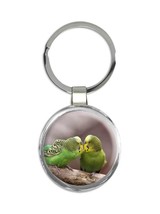 Parakeet Couple : Gift Keychain Bird Nature Watchers Ecology Animals Valentines - £6.38 GBP