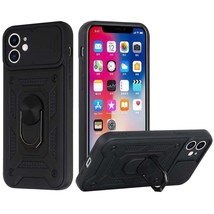 ELITE Camera Push Magnetic Ring Stand Hybrid Case Cover Black For iPhone 11 - £6.84 GBP