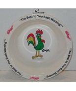 Vintage 1995 Kelloggs Breakfast Cereal Bowl &quot;Corny The Rooster&quot; Rare HTF - £19.90 GBP