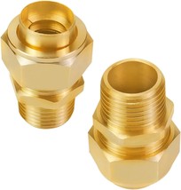 1/2&quot; Npt Brass Pipe Fittings Male Threaded Hex Nipple Brass Tone Npt Male Thread - £23.92 GBP