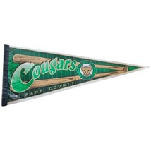 Vintage 1997 Kane County Cougars Pennant Midwest League 30&quot; x 12&quot; Wincraft - £9.34 GBP