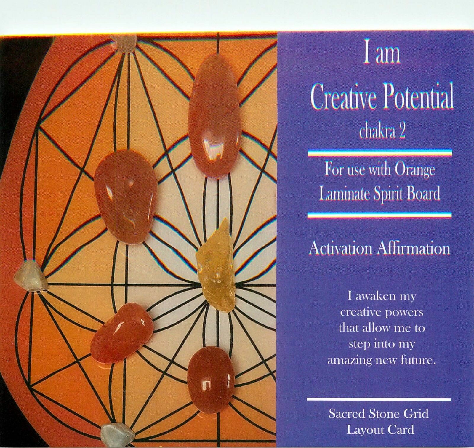 I am Creative Potential Grid Card 4x6 Heavy Cardstock for Healing Crystals - $1.67