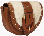 Fossil Harwell Small Flap Crossbody Bag Brown Leather &amp; Shearling ZB1953... - $89.09
