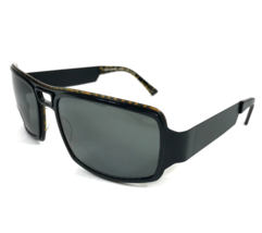 Jean Lafont Sunglasses Vulcain 100 Large Black Yellow Square w/ Gray  58-20-115 - £110.99 GBP