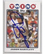 Jason Bartlett signed Autogrpahed Card 2008 Topps - $9.50