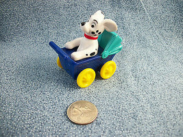 McDonald&#39;s 101 Dalmatian Toy Tree Ornament In Blue Baby Carriage Plastic - £1.17 GBP