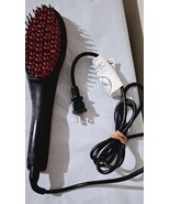 Simply Straight Electric Ceramic Hair Straightening Brush Black/Pink - $22.90 CAD