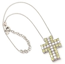 New! Authentic Pasquale Bruni 18k White Gold Diamond Peridot Cross Necklace - £6,649.98 GBP