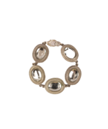 Clear Acrylic Cabochon Bracelet with Lobster Claw Close 7.5 Inches Vintage - $266.28 MXN