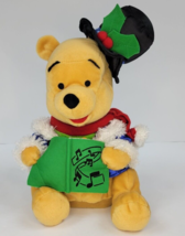 Disney Store Wiggle Pooh Caroler Christmas Musical Plush 10.5&quot; Tested/Working - £10.44 GBP