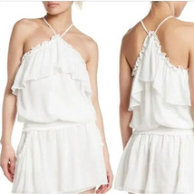 $295 nwt RAMY BROOK jules tank M white ruffle polka dot chiffon v-neck top nwd - $76.00