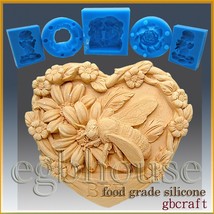 2D Silicone Soap/sugar/fondant/chocolate Mold –Garden Bee - £33.19 GBP