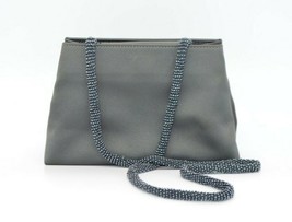 Arleen C Gray Sateen Seed Bead Strap Vintage Evening Purse - $24.49