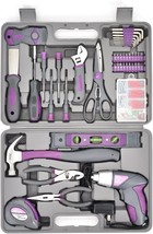 Werktough 44PCS 4V Cordless Screwdriver Tool Kit Set Pink Color Tools Lady Tools - £53.17 GBP