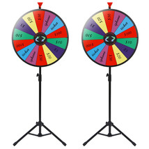 2PCS Color Prize 14 Slots Wheel Spinner with Adjustable Stand 24&quot; Spinni... - $160.99