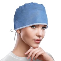 Blue Disposable Surgical Caps, 100-Pack SMS 30 GSM, Surgical Hats for Me... - $26.47