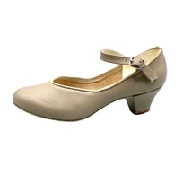 Character Theatre Folk Candice Tan Shoes Teen Size 4 Dance Leather So Danca - £30.15 GBP