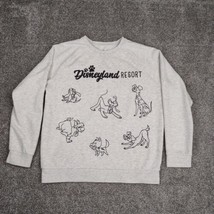Disney Dogs Sweatshirt Adult L Gray Heathered Fleece Disney Resort Women - £25.96 GBP