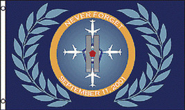 3X5 9/11 Flag September 11TH 2001 Never Forget World Trade Center Pentagon F089 - £14.42 GBP