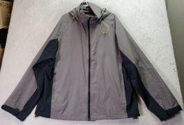 Blacktip Waterproof Jacket Mens Size XL Gray Fishing Long Sleeve Hooded Full Zip - £17.44 GBP
