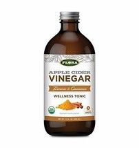 Flora Large Organic Apple Cider Vinegar Shots, Turmeric &amp; Cinnamon, 17 Ounce - £22.19 GBP