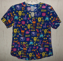 EXCELLENT WOMENS nickelodeon WOW! WOW! WUBBZY NOVELTY SCRUBS TOP SIZE XS - £18.59 GBP